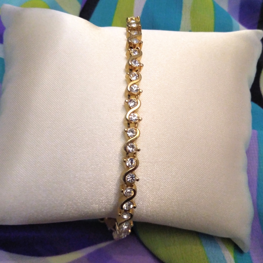S-Link Avon Tennis Bracelet with Rhinestones
